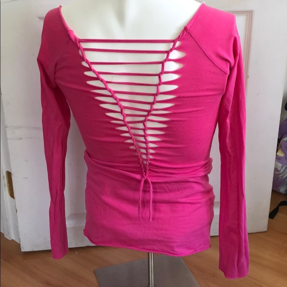 Hot Pink Long Sleeve Tee